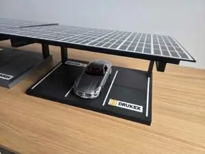 Makieta wiaty wykonana przez Drukex